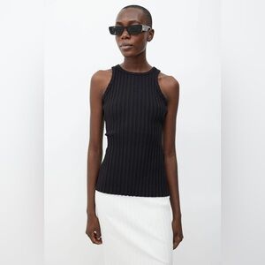 Simon Miller Women’s Ribbed Tank Black Size M Sleeveless Top